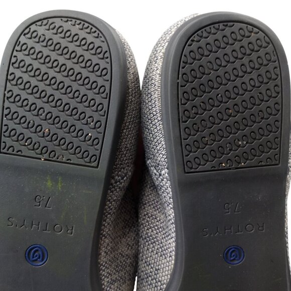 Rothys The Loafer Gray Heathered Flats Shoes Size 7.5 Round Toe Slip On Comfort - Picture 7 of 13